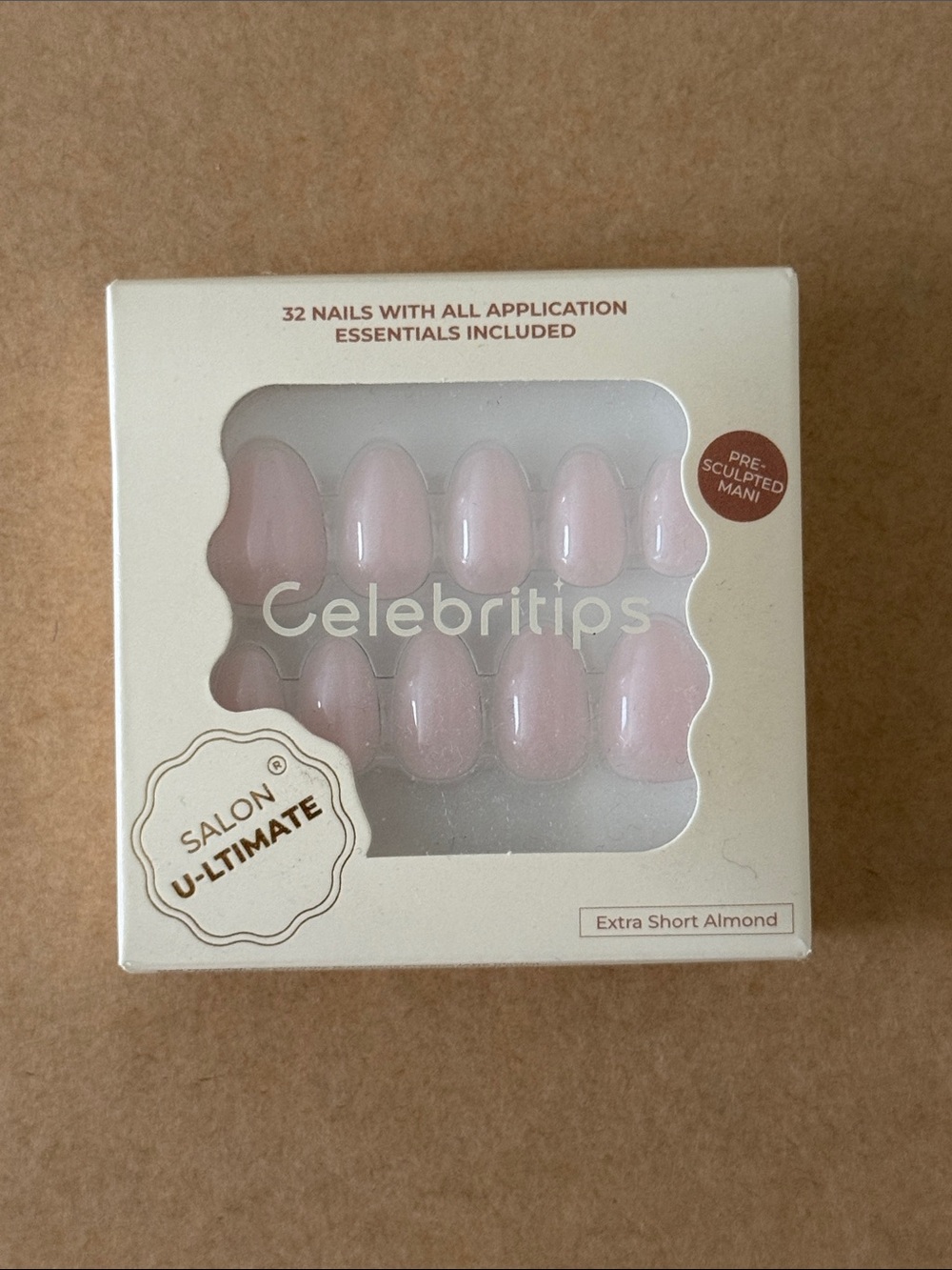 Extra Short Almond Press-On Nails in Light Pink